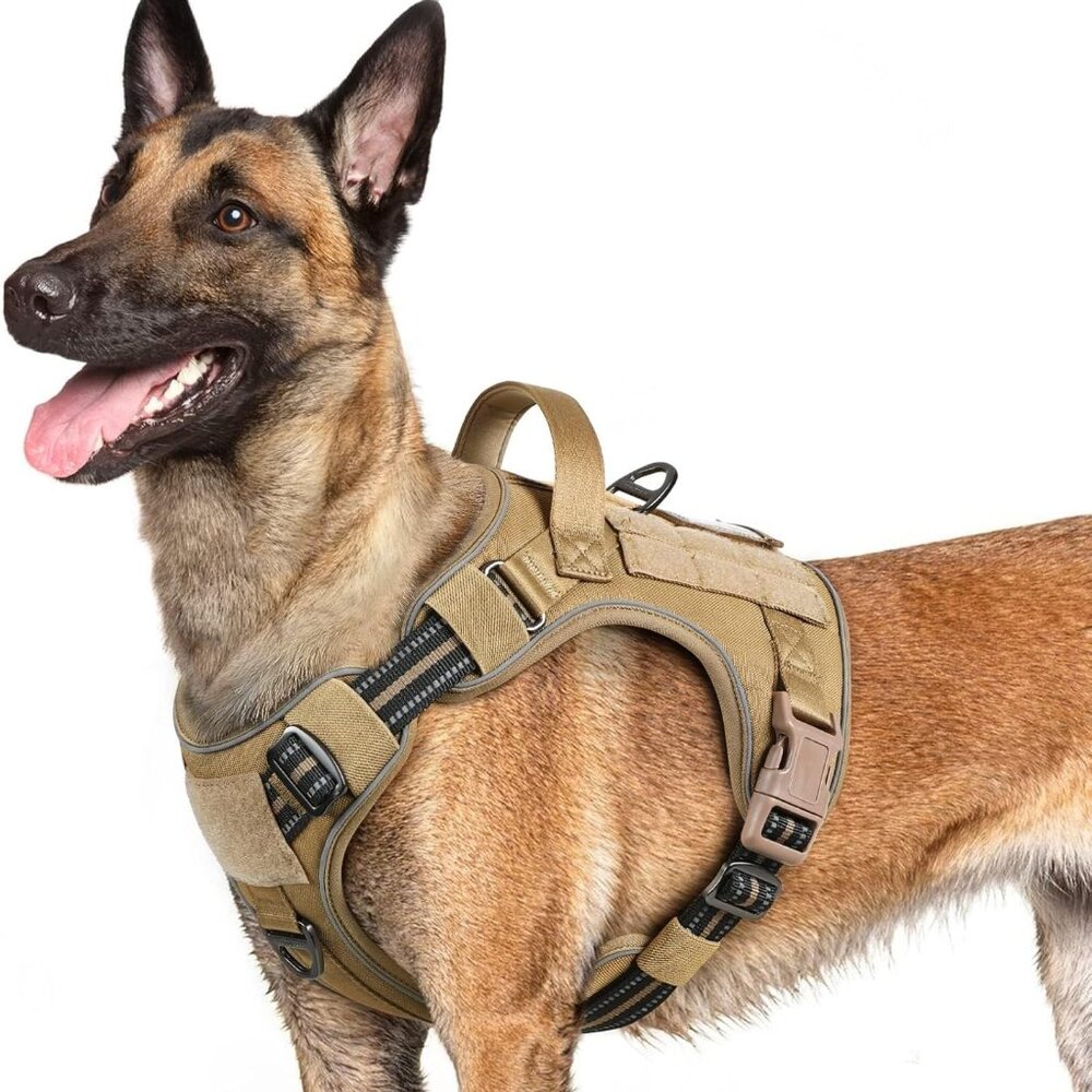 Rabbitgoo Dog Harness for Large Dogs No Pull, Tactical Service Pet Vest, size L